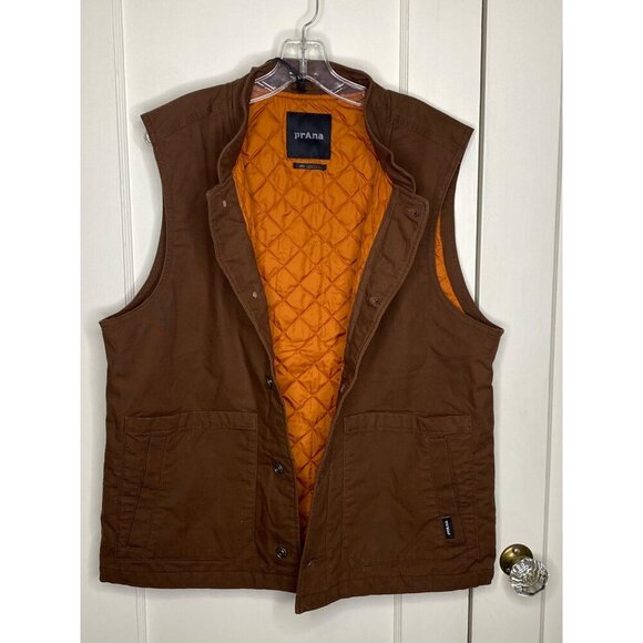Men's PrAna Trembly Canvas Vest Large Stout stretch insulated MSRP $140 NWT - Picture 5 of 5